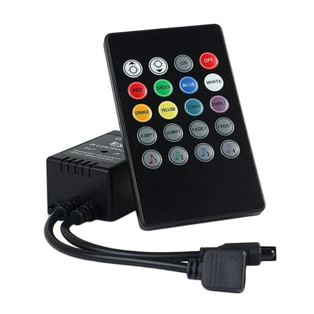 IR Music Remote Controller Adjustable 20Keys RGB Sound Sense Controller 